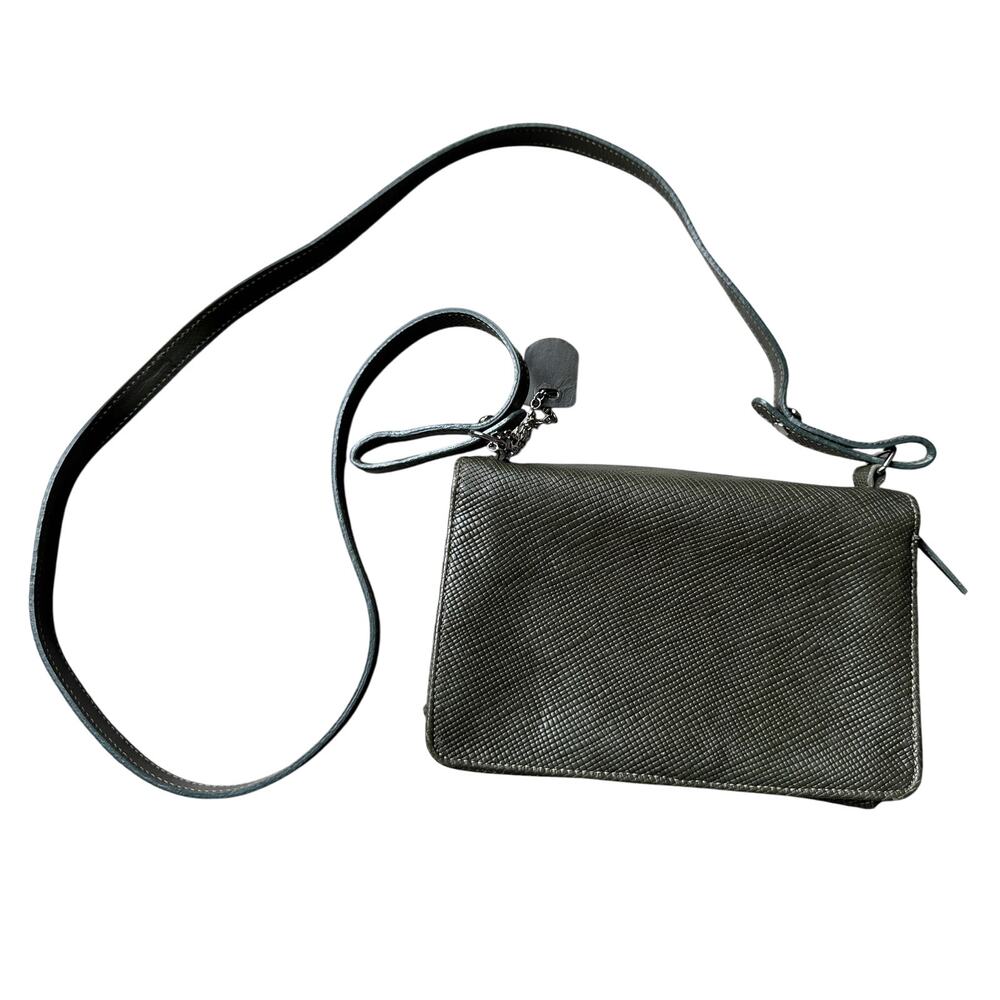 Longchamp Compact Pebbled Leather Crossbody Bag - Picture 2 of 16